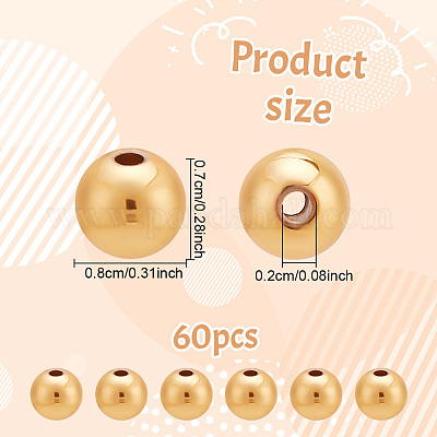 60 шт. латунные бусины с покрытием стойки KK-AN0001-06-1