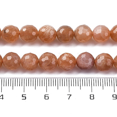 Натуральный персиковый лунный камень&nbsp;LS-G-J403-04A-8mm-1