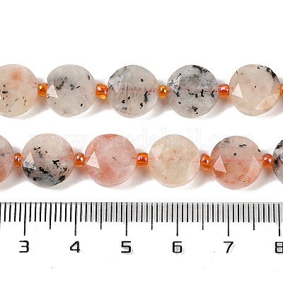 Натуральный Sunstone бисер пряди G-C116-A69-01-1