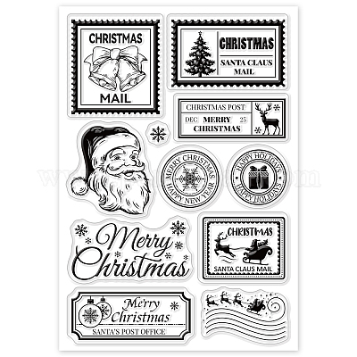  Merry Christmas Words Clear Stamps for Card Making