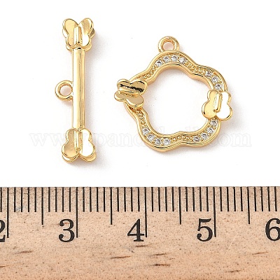 Латунные застежки-молнии из прозрачного кубического циркония KK-D504-07G-1