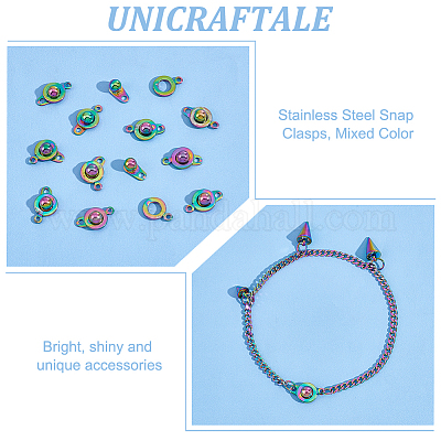 12 шт. застежка-кнопка из нержавеющей стали 201 STAS-UN0053-71-1