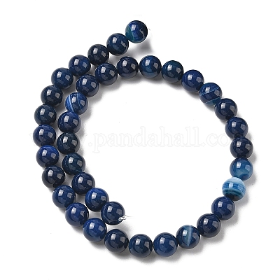 Натуральные полосатые агатовые бусы G-I392-A01-10mm-1