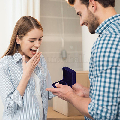 Квадратные бархатные коробки для демонстрации браслетов CON-WH0095-134B-1