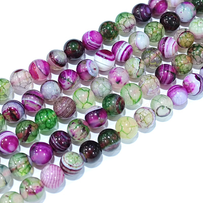 Натуральные полосатые агатовые / полосатые агатовые нити X-G-K155-A-8mm-10-1