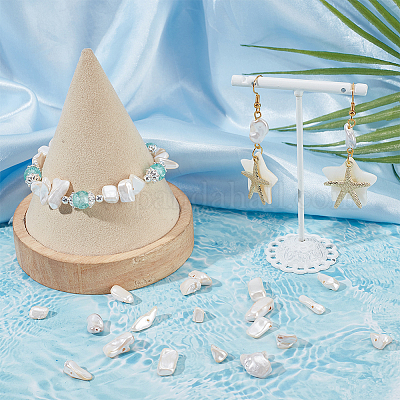 2 нитка окрашенных распылением натуральных бусин из пресноводных ракушек SHEL-SC0001-46-1