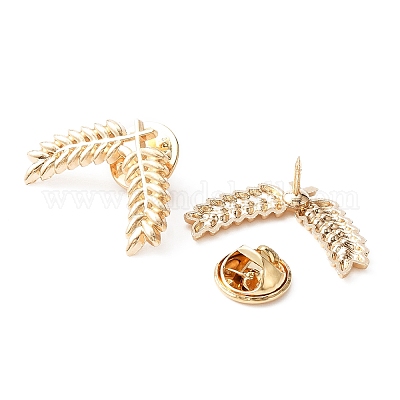 Брошь в форме пшеницы из сплава JEWB-WH0028-10G-1