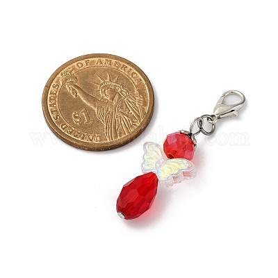 Стеклянные подвески в виде ангела HJEW-JM03467-1