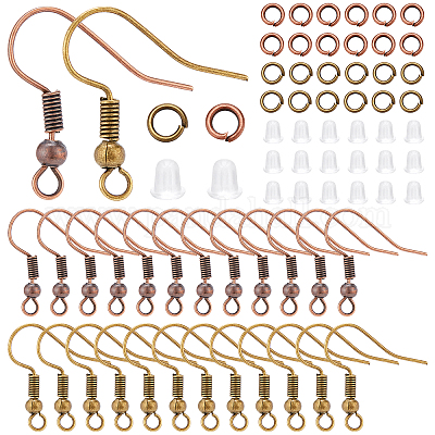 400pcs Hypoallergenic Earring Hooks Kit with Jump Rings and Rubber