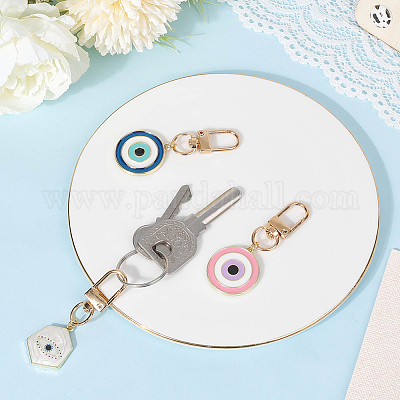 3 шт. подвеска из сплава с эмалью от сглаза HJEW-CP00035-1