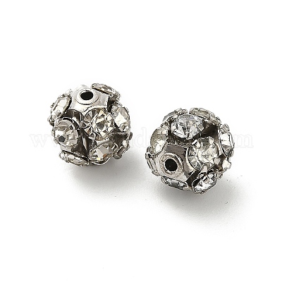 7 мм латунные хрустальные бусины со стразами KK-S519-01B-P-1