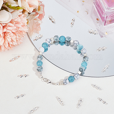 20 шт. 925 наконечника для бусин из стерлингового серебра STER-BBC0006-30S-1