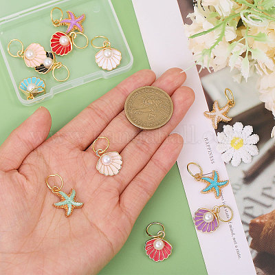 12 шт. эмалевые подвески для обуви с изображением морских организмов PALLOY-CA00013-1