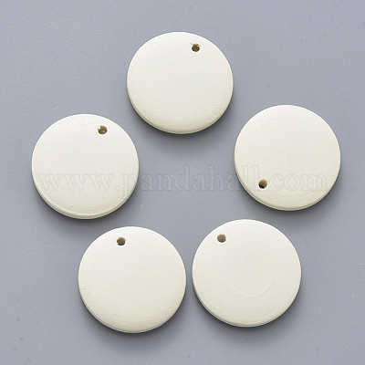 Pendentifs en bois peint&nbsp;WOOD-Q040-018A-A08-1