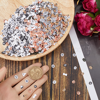 115 г 10 стиля кабошоны из полимерной глины ручной работы на тему Хэллоуина CLAY-SC0002-02-1