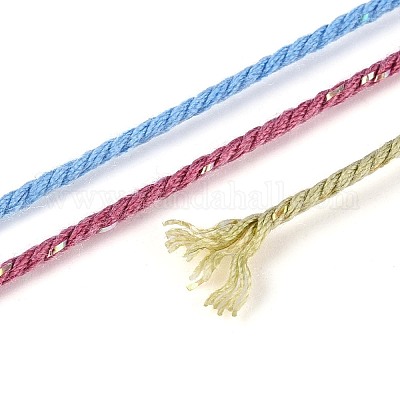 30 м окрашенный сегментный хлопковый шнур для макраме&nbsp;OCOR-T018-01F-1