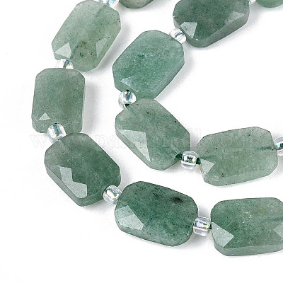 Природный зеленый бисер пряди клубники кварца G-T139-77-1