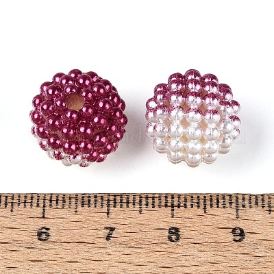 Имитация жемчуга акриловые&nbsp;OACR-T004-15mm-09-1