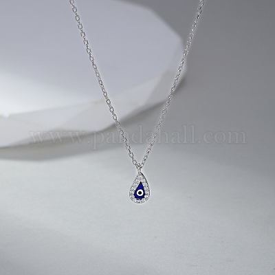 Модное серебряное ожерелье с кулоном от сглаза из циркона для женщин CK8149-1