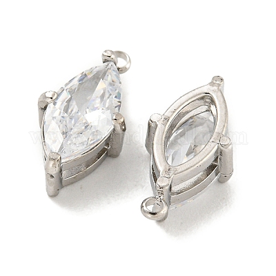 Подвески из нержавеющей стали 304 с кубическим цирконием STAS-L278-006P-01-1