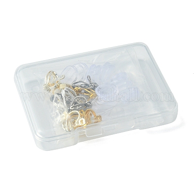 12шт 3 цвета латунные клипсы для серег KK-FS0001-28-1