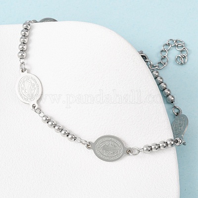 Браслеты из нержавеющей стали 304 Religion BJEW-F524-04A-P-1