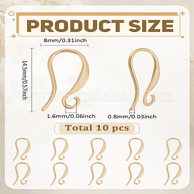 10 шт латунные серьги крючки KK-LP0004-03-1