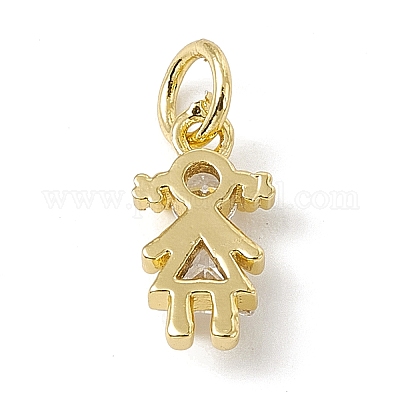 Латунные микро проложить кубического циркония подвески ZIRC-F132-22G-1