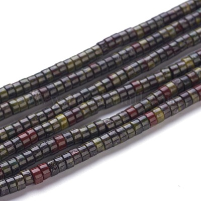 Натуральный дракон яшма кровь бисер пряди G-H230-04-1