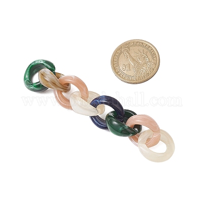 Акриловые кабельные цепи ручной работы AJEW-JB01361-1