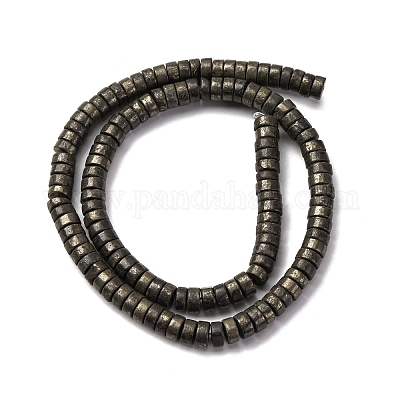 Природного пирита бисер нитей&nbsp;G-L624-I13-3x6mm-1