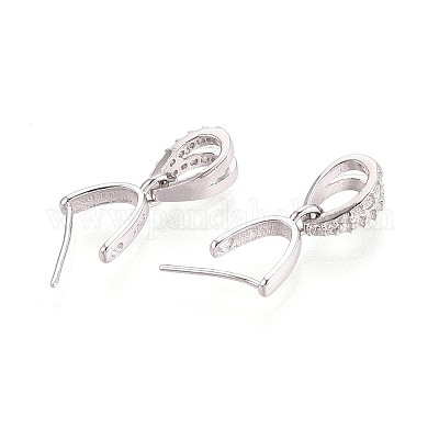 925 щепотка для колки льда из стерлингового серебра с микропаве из кубического циркония STER-N016-57P-1