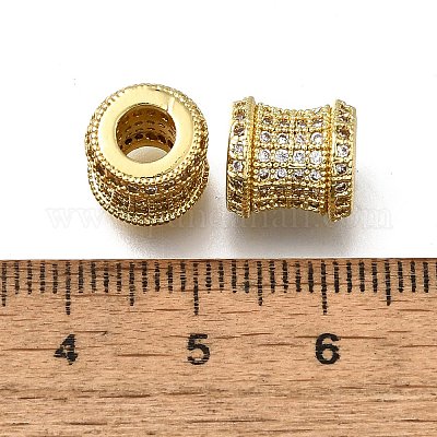 Латунь микропаве прозрачный кубический цирконий европейский бисер ZIRC-I070-042G-1