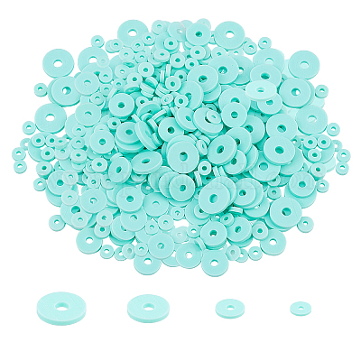  3000pcs Heishi Beads Polymer Clay Beads Flat Round