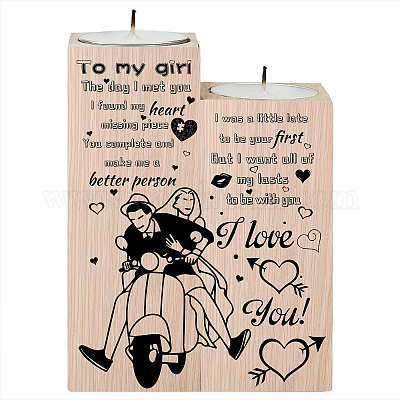 Деревянный подсвечник AJEW-WH0268-006-1