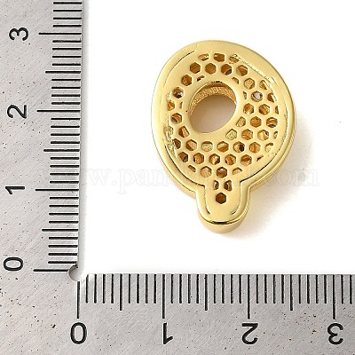 Покрытие стойки латунь микро паве прозрачные перданты из кубического циркония KK-C067-11G-Q-1