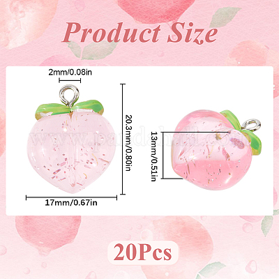 20шт подвески из прозрачной смолы RESI-SC0005-68-1