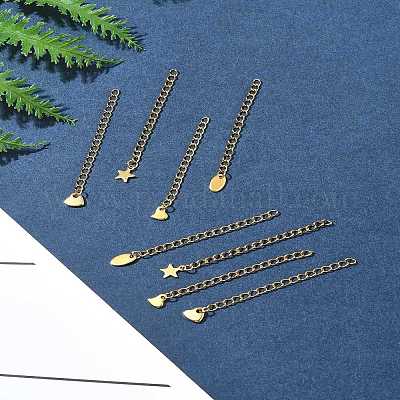 12 шт. 4 стиля удлинитель цепи из нержавеющей стали 304 FIND-FS0002-96A-1