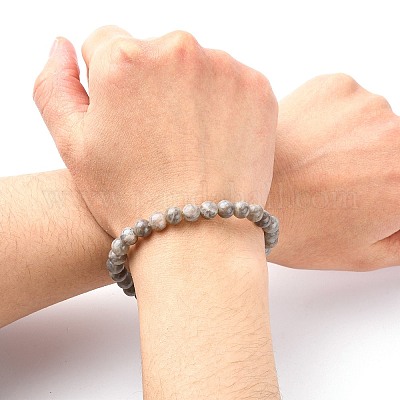 Эластичные драгоценный камень браслеты BJEW-C259-6mm-2A-1