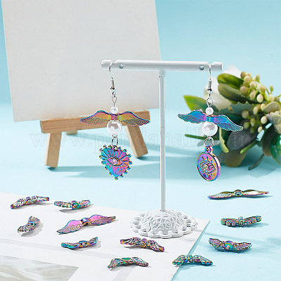 48 шт. 6 стильные бусины из сплава с покрытием FIND-DC0002-05-1