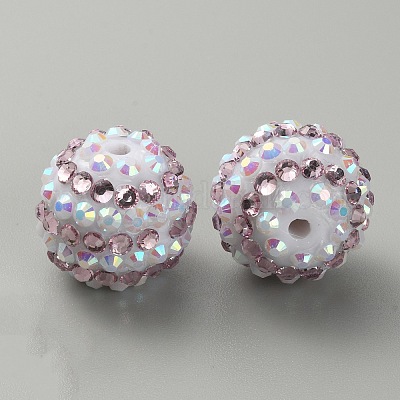 Полосатый узор из смоляных стразов RESI-WH0034-20F-1