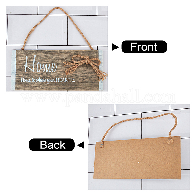 Настенные украшения из натурального дерева для украшения дома входной двери HJEW-WH0012-02-1