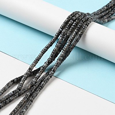 Натуральные нити бус из ларвикита G-D474-01-1