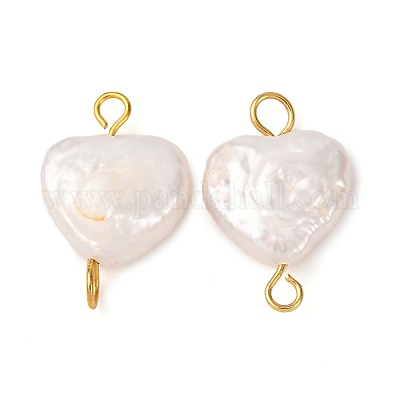 Подвески-сердечки из натурального барочного жемчуга Кеши PALLOY-JF04206-02-1