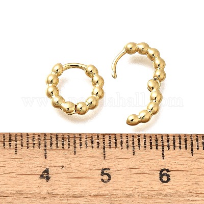 Круглые серьги-кольца из латуни с покрытием для женщин EJEW-C125-08G-1