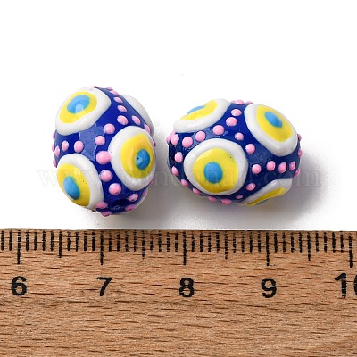 Стеклянные эмалевые бусины&nbsp;GLAA-C038-01G-1