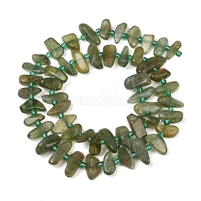 Естественный зеленый апатит бисер пряди&nbsp;G-K393-B04-1