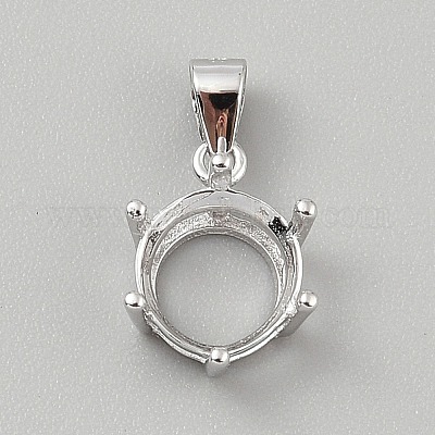 Сеттинги Серебряный кулон кабошон 925 стерлингов STER-WH0816-004P-01-1