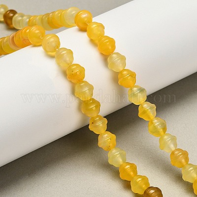 Нити бусин из натурального желтого агата (окрашенного и нагретого) G-G203-02A-1