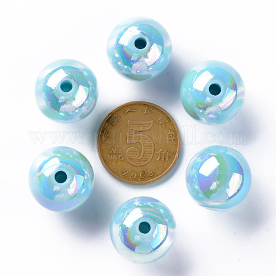 Непрозрачные акриловые бусины MACR-S370-D16mm-A07-1